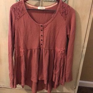 Pretty maroon shirt!